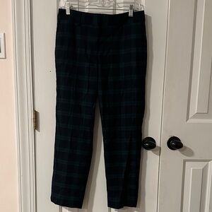 Talbots Hampshire Ankle Black Watch Plaid Dress Pants Size 6P Petite